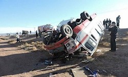 واژگونی مینیبوس حامل ۲۶ دانشآموز تیزهوش