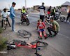 حادثه در مرحله پایانی دوچرخه سواری تور آذربایجان