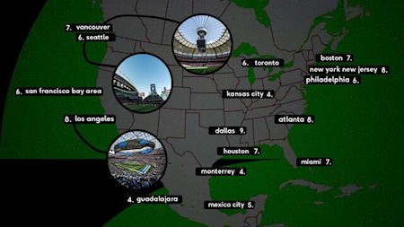 ورزشگاههای جام جهانی مشخص شد