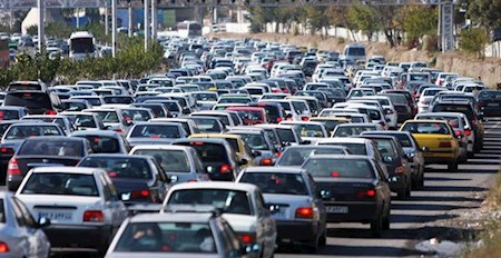 ترافیک سنگین در محورهای منتهی به تهران