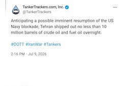صدور شبانه نفت ایران