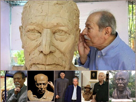 نگاهی به تندیس ها و سردیس های استاد